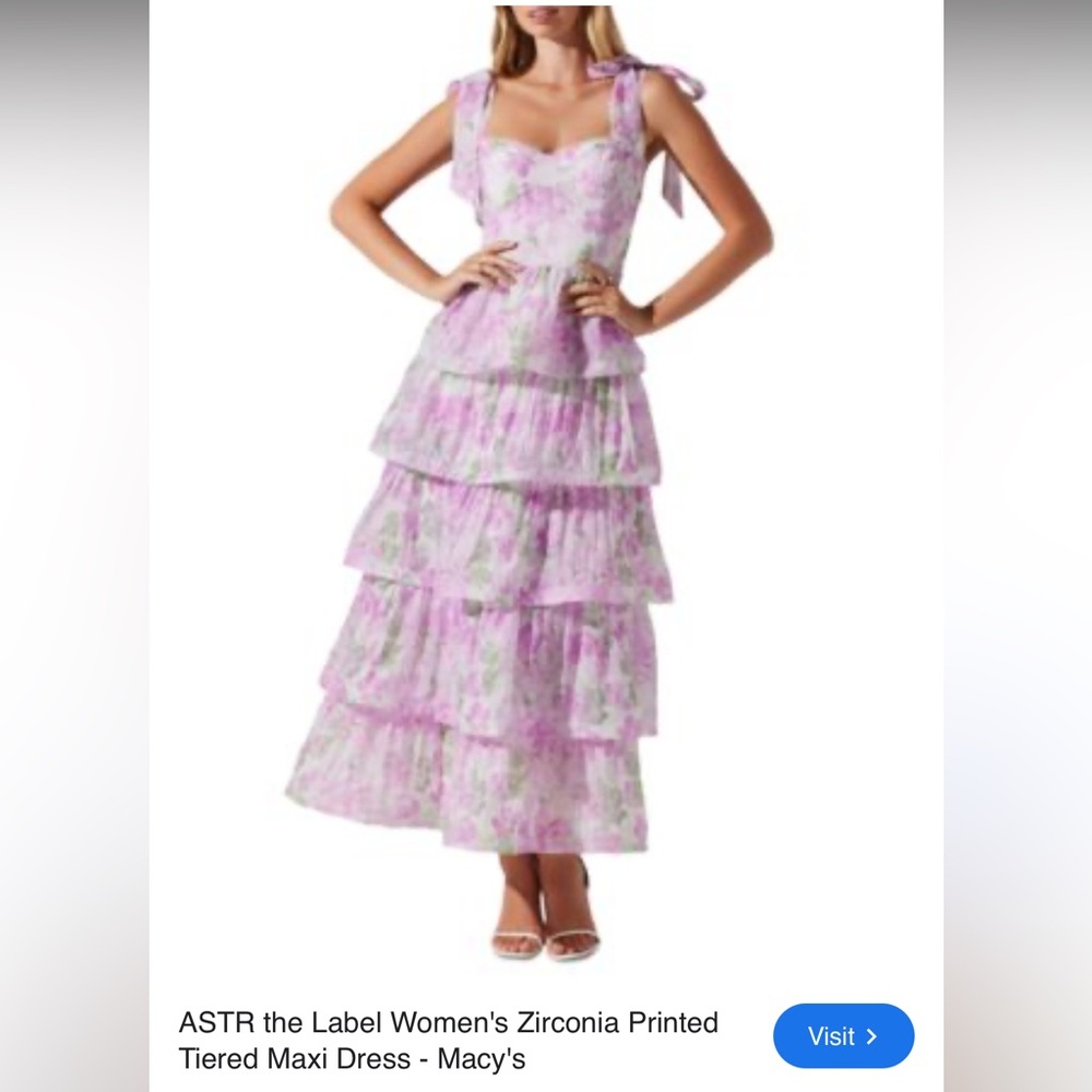Astr The Label Zirconia Tiered Maxi Dress